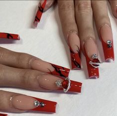 Nails With Jewels, Birthday Nail, Pedicure Designs, Drip Nails, Edgy Nails, Grunge Nails, Her Nails, Long Acrylic Nails Coffin, Acrylic Nails Coffin Pink