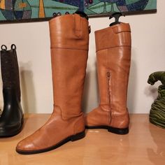 Timeless Quality Staple For Your Closet. Excellent Condition, Partial Zipper For Easy On And Off. Ralph Lauren Shoes, Lauren Brown, Leather Riding Boots, Shoes Heels Boots, Natural Leather, Riding Boots, Heeled Boots, Shoes Women Heels, Shoes Heels