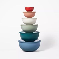 five bowls stacked on top of each other