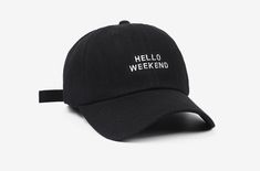 Hello Weekend Hat available in 6 different colors. Getting in the weekend with style! Key Characteristics: Strap Type: Adjustable Material: Cotton Shipping Guaranteed safe + secure checkout 100% money back guarantee Not sold in stores, limited quantity available Trendy Adjustable Baseball Cap With Wide Brim, Trendy Adjustable Wide Brim Baseball Cap, Summer Cap For Everyday, Summer Everyday Cap, Trendy Adjustable Sun Hat For Everyday, Casual Summer Baseball Cap With Flat Brim, Trendy Spring Trucker Hat For Travel, Casual Adjustable Hats For Everyday, Summer Cap For Everyday Wear