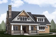 this is an artist's rendering of the cottage style home