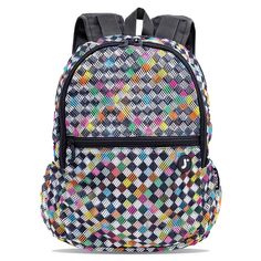 J World Mesh Backpack is lightweight and durable see-through backpack. The spacious main compartment fits large items such as binders and textbooks. This backpack is perfect for students that are required to wear one for school as well as for people that need to carry wet towels and clothing after an intense workout. Multicolor Nylon Bag For End Of School Year, Multicolor Standard Backpack For Back To School, Multicolor Backpack For End Of School Year Outdoor Activities, Multicolor Nylon Bags For School, Multicolor Nylon School Bags, Multicolor Nylon Student Bag, Multicolor Rectangular Nylon Backpack, Multicolor Standard Backpack For Study, Clear Backpacks