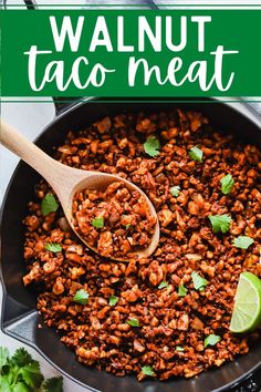 walnut taco meat Walnut Taco Meat, Vegan Main Course, Easy Vegetarian Dinner, Plant Based Recipes Easy, Plant Based Dinner, Easy Vegan Dinner, Vegan Side Dishes, Vegan Sides, Vegetarian Dinners