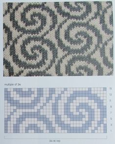 two different patterns are shown in the same pattern