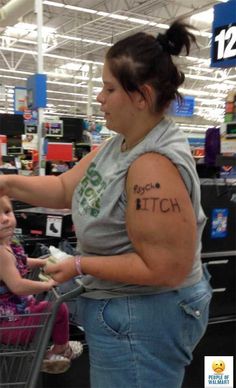 Dope Female Tattoos, People At Walmart, Walmart Pictures, People Are Strange, Old Time Photos, Epic Tattoo, Female Tattoos, Tattoo Fails