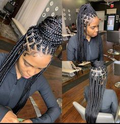 Knotless Braided Wig, Front Braids, Braid Wig, Wig For Black Women, Lace Braid, Box Braid Wig, Braided Wigs, Mega Hair