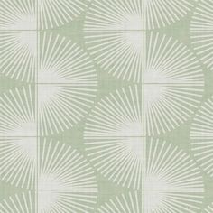 a green and white wallpaper with an abstract design