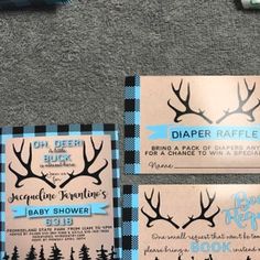 Little Buck Baby Shower Diaper Raffle Book Request Print, Text or Email Invite - Etsy Boy Baby Shower Ideas, Baby Shower Invitaciones, Rustic Baby, Rustic Baby Shower