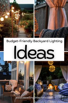 backyard lighting ideas to brighten up the day and make it look like they are on fire