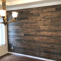 Distressed Wood Wall Planks - Brown-Ish-Real Wood-AS-IS BRAND-BROWN-ISH-Wall Theory Wooden Planks On Wall, Wood Accent Wall Bedroom, Dark Bedroom Walls, Stained Shiplap, Brown Accent Wall, Wood Shiplap Wall, Wood Walls Bedroom, Wood Wall Planks, Distressed Wood Wall