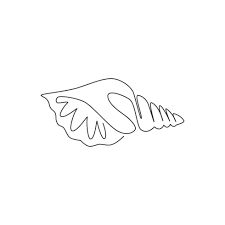 a single line drawing of a leaf