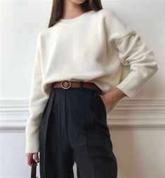 Casual Sweaters Women, Oversized Sweater Women, Pull Oversize, Beige Outfit, Women Sweaters Winter, Estilo Chic, Knitting Women Sweater, Loose Sweater, Beige Sweater