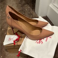 Excellent Condition. Size 38.5, 85 Mm Height. Christian Louboutin Strappy Heels, Brown Louboutin Heels, Christian Louboutin So Kate 120, Brown Christian Louboutin Heels, Christian Louboutin Shoes Heels & Wedges, Louboutin Shoes, Christian Louboutin Shoes, Shoes Women Heels, Christian Louboutin