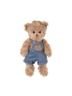 Handcrafted Teddy Bear Blue Overalls Weston Table Classic Teddy Bear, Blue Overalls, Modern Life, Bar Design, Teddy Bears, Old Money, Custom Engraving, Design Details, Bears