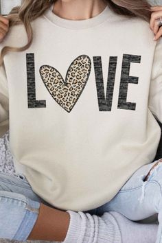 LEOPARD LOVE GRAPHIC SWEATSHIRTPREMIUM COTTONUNISEX SIZINGCLASSIC FIT Spring Long Sleeve Sweatshirt With Heart Graphic, Casual Pink Sweatshirt With Heart Graphic, Pink Casual Sweatshirt With Heart Graphic, Cotton Sweatshirt With Heart Graphic, Long Sleeve, Pink Leopard Print Sweatshirt, Love Graphic, Cozy Fits, J Fashion, Oversized Sweatshirt