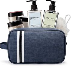 PRICES MAY VARY. 🛀 THE COMPLETE SPA-AT-HOME GIFT SET FOR MEN – Men deserve pampering rituals, too! Create the ultimate bath time experience, right in the comfort of your home with the lushest, stress-busting gift basket for men. Spot-on for refreshing the body & mind 🌊 6 UPLIFTING BATH & BODY ESSENTIALS + TRAVEL BAG – All you need to enjoy deeply-relaxing soak sessions: 2-1 Hair & Body Moisturizing Wash, Nourishing Bath Soap, Hydrating Body Lotion, Exfoliating Body Scrub, Detoxing Bath Salts, Great Gifts For Guys, Mens Body, Natural Bath Salts, Gift Set For Men, Sandalwood Fragrance, Baskets For Men, Spa Gift Set, Gift Baskets For Men, Travel Bag Essentials