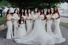 a group of bridesmaids posing for a photo