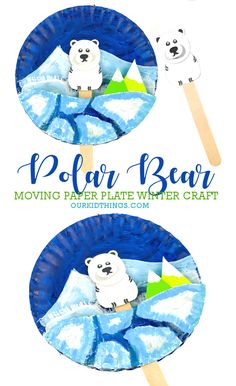 paper plate polar bear craft for kids to make