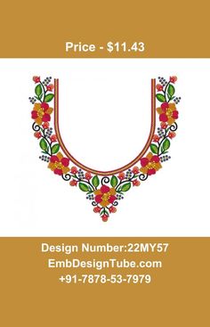 Get Machine Embroidery Neck Design For Blouse now. Our expert embroidery designer team from India has created this specific machine embroidery design specially for you, which includes beautiful figures and shapes in this Trendy Embroidery Neck Set. #embroidery #embroiderydesign #machineembroiderydesign #embroideryart #embdesigntube #neck #neckdesign #machinedesign Neck Design For Blouse, Blouse Neck Designs