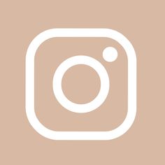 the instagram logo is shown in white on a brown background with an orange border