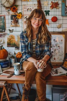 10 Cozy Teacher Outfits That Are Classroom-Ready! – fashionbylina.com Cozy Teacher Outfits, Hippie Teacher Outfits, Teacher Casual Outfits, Boho Teacher Outfit, Teacher Assistant Outfit, Substitute Teacher Outfits, Librarian Chic Outfits, School Teacher Outfit, Professor Aesthetic