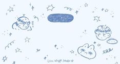 an image of children's drawings with stars and moon in the sky above them