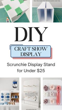 the craft show display stand for under $ 25 is shown with instructions to make it