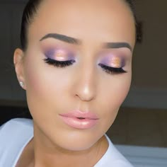 Dramatic Eye Makeup, Iridescent Purple, Clear Gel, Eye Makeup Designs, Makijaż Smokey Eye, Purple Eyeshadow, Mineral Foundation, Soft Brown, Olivia Palermo