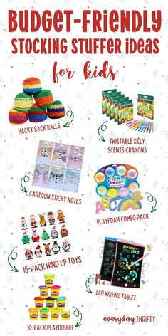 a bunch of items that are on display for kids to use in the holiday season