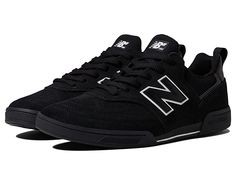 New Balance Skate Shoes, New Balance Sneakers Mens, Mens Black Sneakers, Sneaker Silhouette, Black New Balance, New Balance Logo, New Balance Numeric, New Balance Mens, Urban Shoes