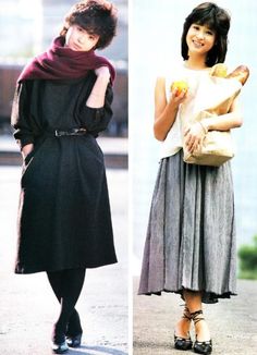 Japan 80s Fashion, Vintage Modest Outfits, Citypop Fashion, Shoes 80s, Japanese Fashion Women, Oc Fashion