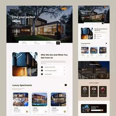 Real estate landing page Real Estate Landing Page, Webpage Design Layout, Web Design Creative, Hotel Website Design, Travel Website Design, Mises En Page Design Graphique, Design Sites