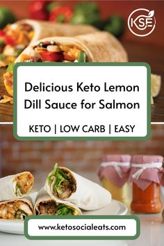 Keto lemon dill sauce for salmon, keto-friendly and low carb.