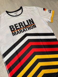 This listing is for BERLIN marathon shirt and also singlet for MEN.  The short sleeve BERLIN running shirt is for MEN. (Women version is a separate listing in the store). Available in MEN sizes M-XL. Runs true to size, especially made for men. US Sizing. Flat stitch to prevent chafting. Light quick dry mesh, great for sports. CARE INSTRUCTIONS: Wash regular cycle, dry in machine or line dry. There are limited quantity on shirts and ship in 4-5 business days.  Original design by WE RUN HAPPY Ⓒ 20 Singlet For Men, Marathon Man, Berlin Marathon, Marathon Shirts, Men Running, Tech Shirt, Run Happy, Running Shirts, Man Running