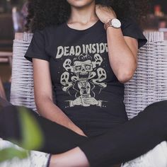 Dead Inside Shirt // Goth Grunge Skull Skeleton T-Shirt Skeleton T Shirt, Grunge Shirt, Skeleton Shirt, Cool Halloween Costumes, Goth Grunge, Trendy Tee, Shirt Ideas, Shoulder Taping, Fashion Games