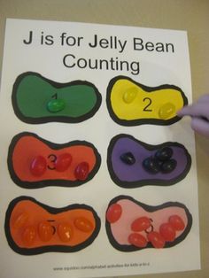 Jelly Bean Counting, Preschool Alphabet Activities, Letter G Activities, Letter J Activities, Letter J Crafts, J Alphabet, The Letter J, Preschool Alphabet, Preschool Projects