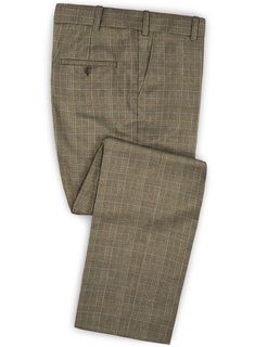 Bring a stylish distinction to the boardroom and beyond with our Caccioppoli Dapper Dandy Batito Brown Wool Pants. Crafted from 100% extrafine wool, the luxurious pants combine premium Caccioppoli fabric with an iconic plaids design and brown hue to flatter your physique making you the epitome of the quintessential gentleman you aspire to be. Make a confident first impression be it a meeting, conference, wedding or a casual night out with friends. Pair the debonair piece with a matching waistcoa Brown Wool Suit, Brown Wool Pants, Grey Tweed Suit, Herringbone Tweed Jacket, Peaky Blinders Suit, White Linen Suit, Green Velvet Jacket, Royal Blue Suit, Monk Strap Shoes