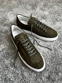 Bojoni Amato Special Edition Rubber Sole Suede Leather Khaki Sneakers | BOJONI Khaki Sneakers, Summer 22, Loafer Sneakers, Best Sneakers, Zulu, Monk Strap, Printed Leather, Lace Boots, Beautiful Shoes