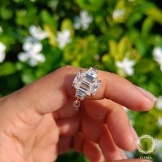 4 Ct Emerald Cut Moissanite Engagement Ring, Three Stone Ring, 14 Solid Gold Trilogy Ring, Dainty Ring, Anniversary Gift Ring, 3 Stone Ring ◆ 𝐑𝐢𝐧𝐠 𝐃𝐞𝐭𝐚𝐢𝐥𝐬 ◆ Metal Purity: Solid Gold (10KT, 14KT, 18KT); Silver (925 Sterling) Metal Tone: Yellow, White, Rose Stamp/Hallmark: Yes Jewelry Certificate: Free of Cost with Listed Design ◆ 𝐌𝐚𝐢𝐧 𝐒𝐭𝐨𝐧𝐞 𝐃𝐞𝐭𝐚𝐢𝐥𝐬 ◆ Shape: Emerald Weight: 4 CT (App.) Color: Colorless Clarity: VS Making Process: Handmade - Crafted by our experienced tea Gia Certified Rose Gold Diamond Promise Ring, Gia Certified Moissanite Diamond Ring In Rose Gold, Rose Gold Gia-certified Moissanite Jewelry, Gia Certified Rose Gold Emerald-cut Jewelry, Gia Certified Emerald Cut Rose Gold Jewelry, Three Stone Engagement Ring, Emerald Cut Moissanite, Blood Diamond, Moissanite Diamond Rings