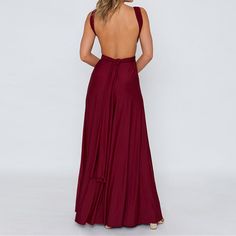 Sexy Women Multiway Wrap Convertible Boho Maxi Club Red Dress Bandage Long Dress Party Bridesmaids Infinity Robe Longue Femme Red Tie Back Maxi Dress For Party, Red Tie-back Maxi Dress For Party, Party Maxi Dress With Tie Back, Solid Color Maxi Dress With Tie Back For Party, Solid Color Backless Bridesmaid Dresses, Multi-way Maxi Length Party Dress, Fitted Multi-way Maxi Dress For Party, Bohemian Dresses Long, Club Red