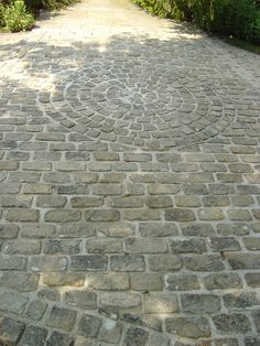 a brick path with the word ao written on it