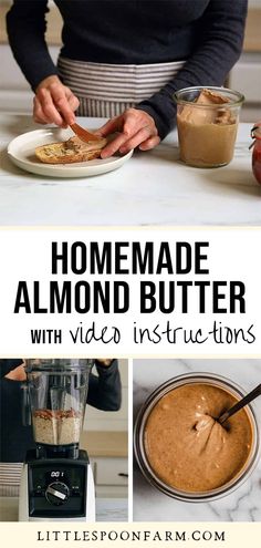 homemade almond butter with video instructions