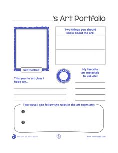 an art poster with the words'art portfolio '