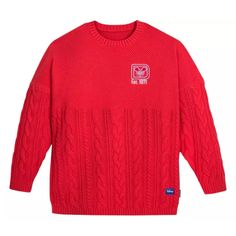 Walt Disney World Red Spirit Jersey Sweater Xl Jersey Sweater, Red Knit Sweater, Red Jersey, Spirit Jersey, Disney Shop, Red Sweater, Disney Merchandise, Holiday Sweater, Disney Tops