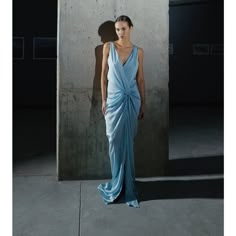 Brand New With Tags Baobab Dress S Made In Colombia Blue Pre-draped Evening Dress, Elegant Draped Blue Maxi Dress, Elegant Blue Draped Maxi Dress, Blue Draped Maxi Dress For Formal Occasions, Formal Blue Draped Maxi Dress, Pre-draped Blue Maxi Dress For Cocktail, Blue Pre-draped Cocktail Maxi Dress, Blue Silk Pre-draped Dress, Blue Draped Evening Dress