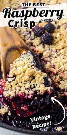 the best raspberry crisp recipe in a pan