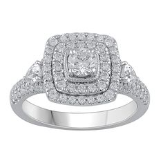 a diamond ring with two rows of diamonds on it