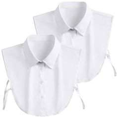 PRICES MAY VARY. 2 Pack. The good quality cotton material fake collar gives you a comfortable and soft wearing experience; very durable and lightweight,machine washable without fading. Classic professional shirt design with 4 hole buttons,easy to put on and take off, is a good choice for office lady or Uniforms for girls and Formal occasion A great way to touch up any collarless clothes and sweater outfit, such as dresses, jackets,work / business suits,T-shirt and even wedding evening gown,nice Detachable Collar Shirt, Turtleneck Fashion, Wedding Evening Gown, False Collar, Fake Collar, Business Suits, White Collared Shirt, Sweater Outfit, Detachable Collar