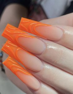 Square Acrylic Nails Classy, Acrylic Nails Short Square, Nail Art Step By Step, Acrylic Nails Short, Orange Acrylic Nails, Art Step By Step, Nails Short Square, Nails Classy