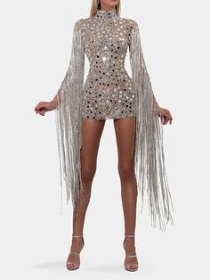 Albina Dyla, Embellished Dresses, Afrika Burn, Stage Dress, Rave Costume, Evening Mini Dresses, Cut Clothes, Glamorous Dresses, Gala Dinner